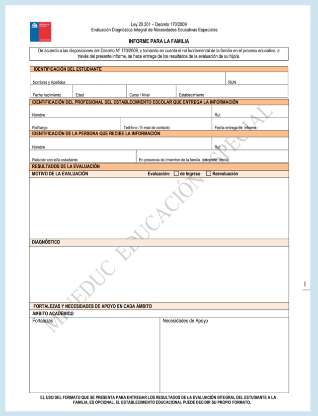 Informe familia